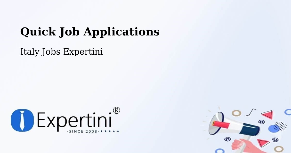 Quick Apply Feature – Pontedera - Italy Jobs Expertini